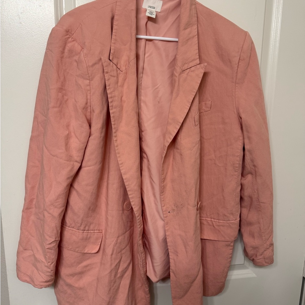 H&M Blazer in Soft Pink